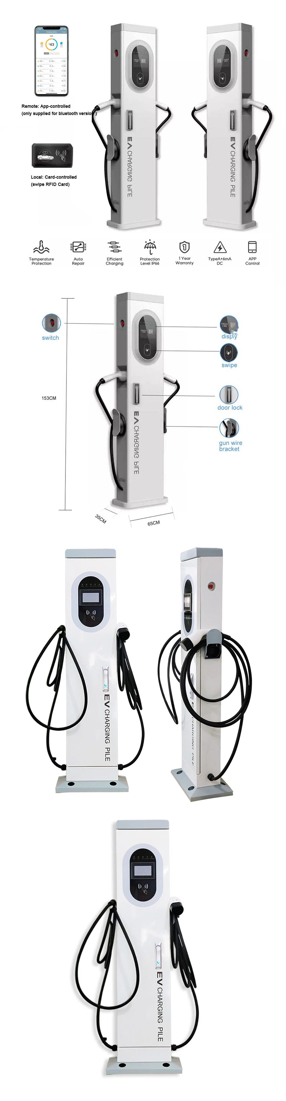 Wall Mounted 14kw 22kw 44kw EU Standard AC Charger for EV Car Wall Mounted 14kw 22kw 44kw EU Standard AC Charger for EV Car